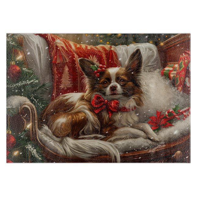 Papillon Hund Jul Festlig (Framsidan)