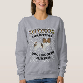 Papillon hund jul Hund Hugger T Shirt