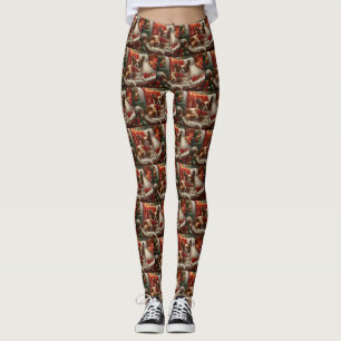 Papillon Hund jul Leggings