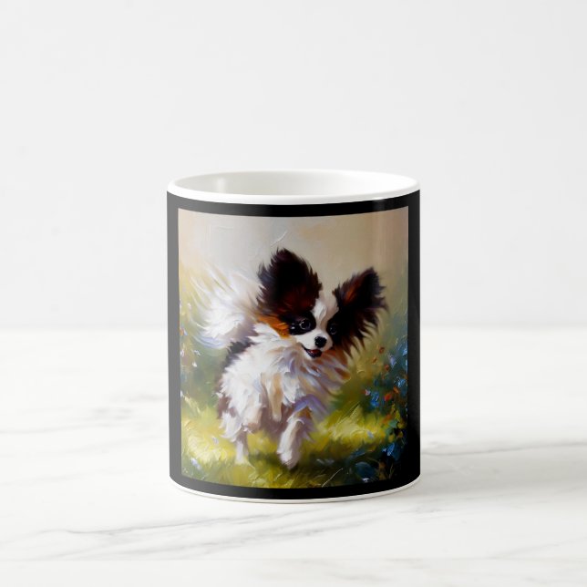 Papillon Hund Kaffemugg (Center)