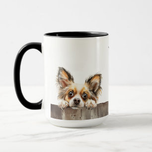 Papillon Hund Mugg