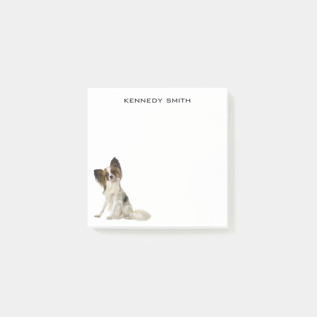 Papillon Hund Photo Personlig Post-it Notes Block (Framsida)