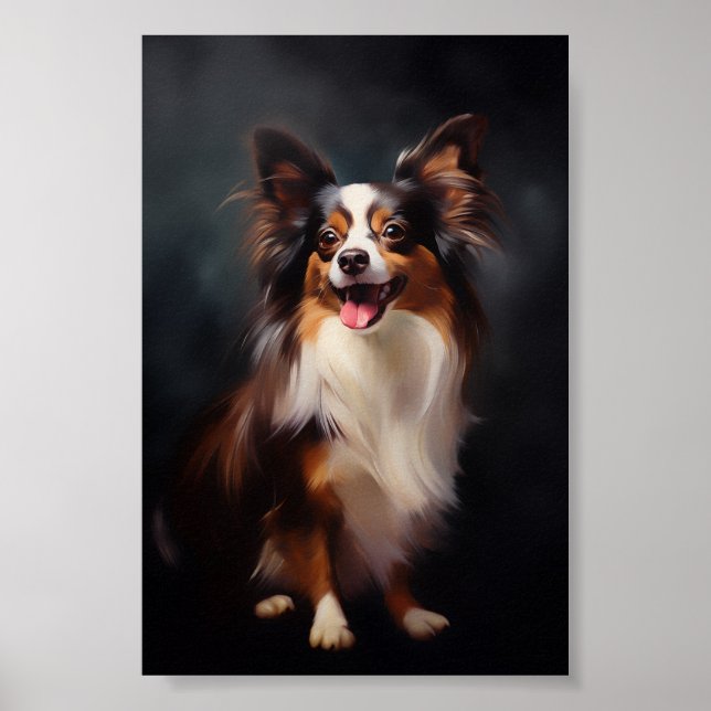 Papillon hund poster (Framsidan)