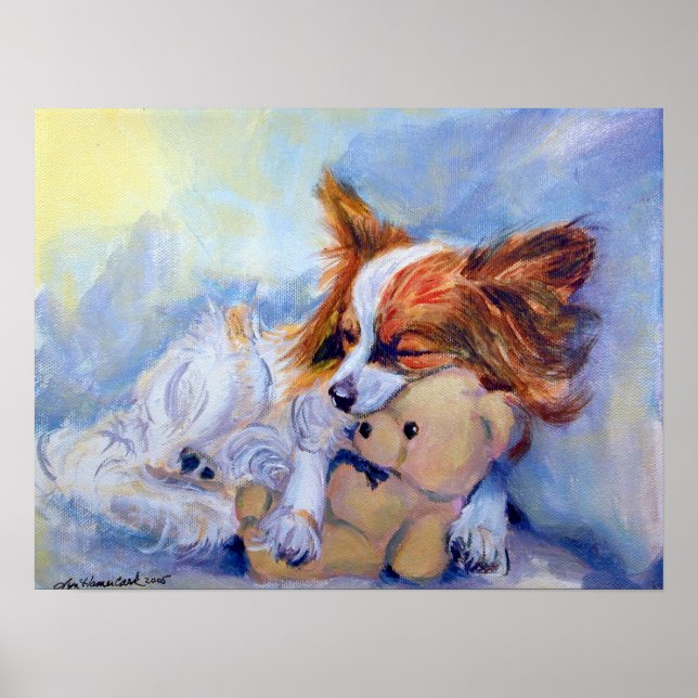 Papillon Hund Poster SKRIV UT (Framsidan)