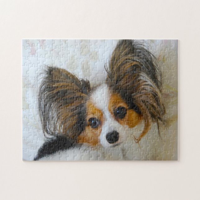 Papillon-hund. Pussel (Horisontell)