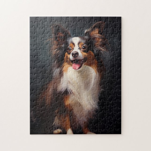 Papillon hund pussel (Vertikal)