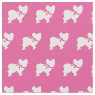 Papillon Hund Silhouette Pet Rosa Tyg