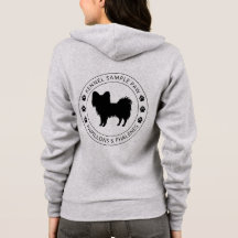 Papillon Hund Siluett Med Tassar Och Anpassad Text