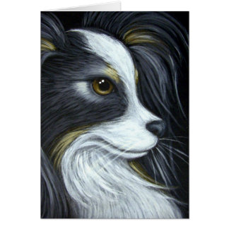 PAPILLON-HUNDEN PROFILERAR SKRÄDDARSY kortet Hälsningskort