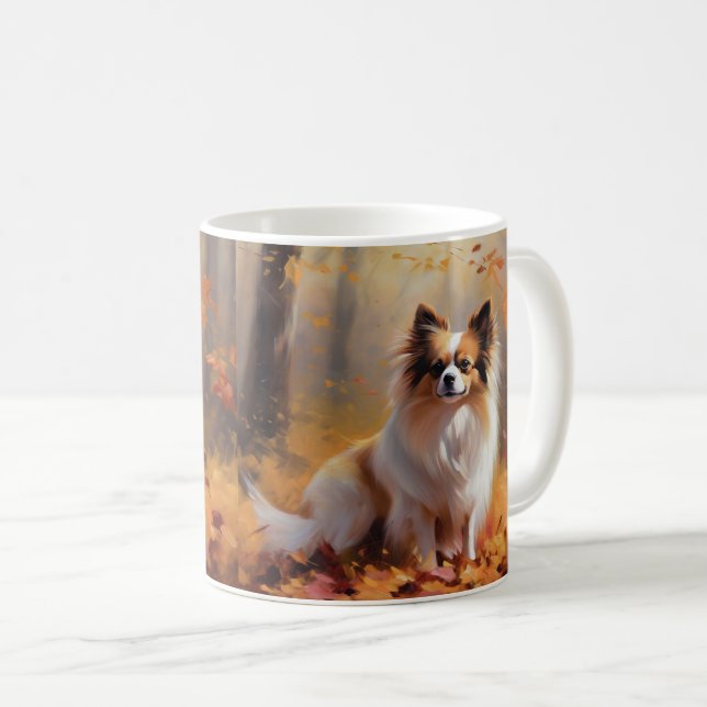 Papillon i Höst löv Fall Inspire Kaffemugg (Framsida höger)