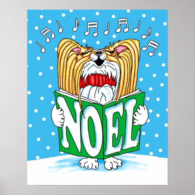 Papillon jul Caroler RW Poster (Framsidan)