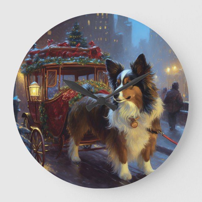 Papillon Jul Firande Säsong Stor Klocka (Framsida)