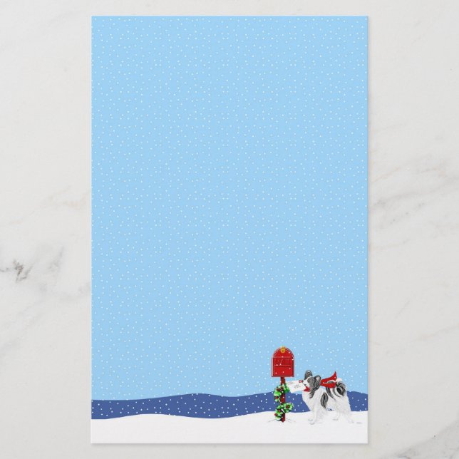 Papillon jul Mail Blk Wht Brevpapper (Framsida)