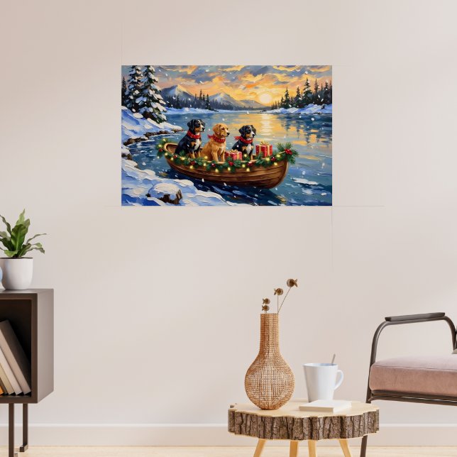 Papillon julbåt firande poster (Vardagsrum 3)