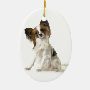 Papillon Julgransprydnad Keramik