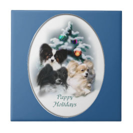 Papillon julklappar kakelplatta