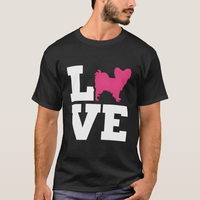 Papillon Kärlek T Shirt (Framsida)