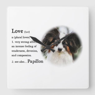 Papillon kärlekgåvor fyrkantig klocka