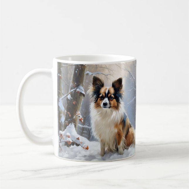 Papillon Låt det snöa jul Kaffemugg (Vänster)