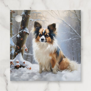 Papillon Let It Snow Jul Gåvor Etiketter
