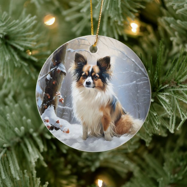 Papillon Let It Snow Jul Julgransprydnad Keramik (Träd)