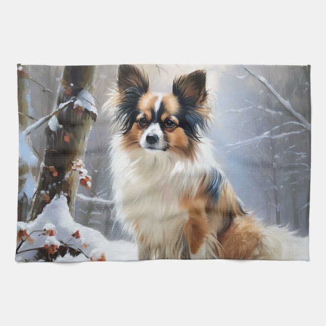 Papillon Let It Snow Jul Kökshandduk (Horisontell)