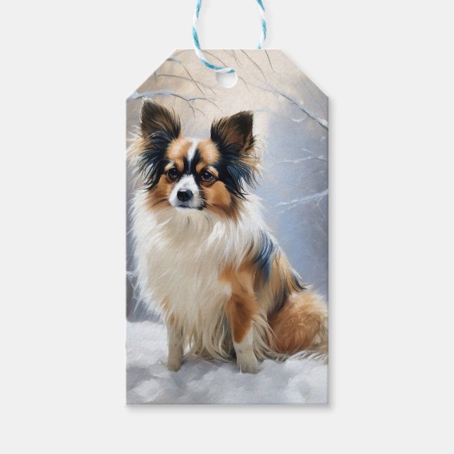Papillon Let It Snow Jul Presentetikett (Framsidan)