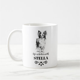 Papillon Life är bättre med Anpassningsbar Hund Na Kaffemugg