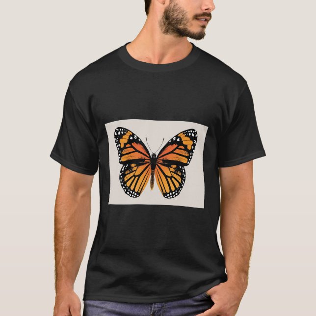 Papillon Monarque Papillons D&amp Epoque Poster T Shirt (Framsida)