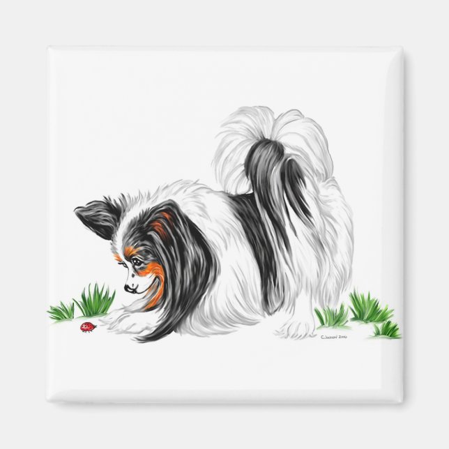 Papillon Nyckelpiga Dreams Magnet (Framsidan)