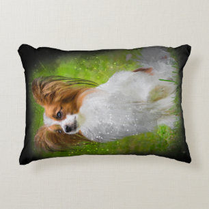 papillon,papilon,papillon hundar,papillon hund prydnadskudde