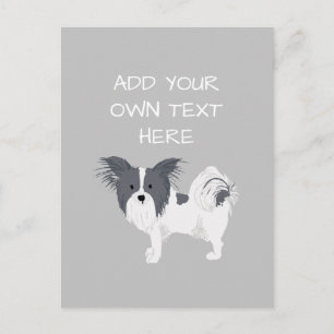 Papillon Personligt Hundnamn Vykort