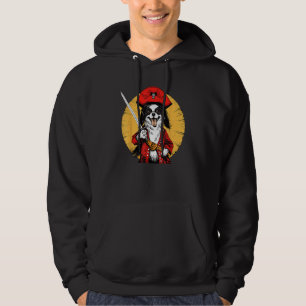 Papillon Pirat Rolig hund kapten Hoodie