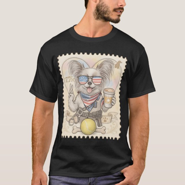 Papillon polisstämpel t shirt (Framsida)