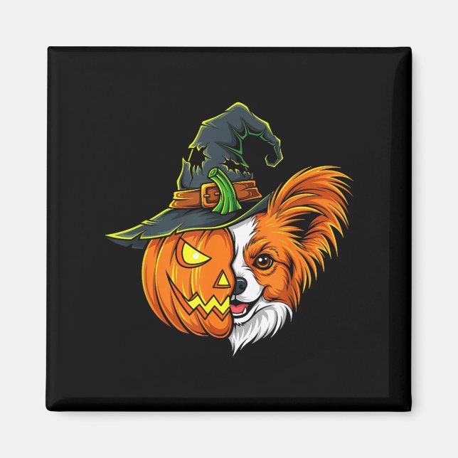 Papillon Pumpa Jack O Lantern Halloween Barn Män Magnet (Framsidan)