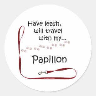 Papillon reser koppelet - klistermärke