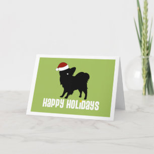 Papillon Santa Hat Helgkort