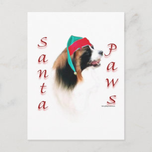 Papillon Santa Tassar Helg Vykort