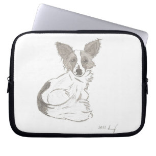 Papillon Sketch Laptop sleeve