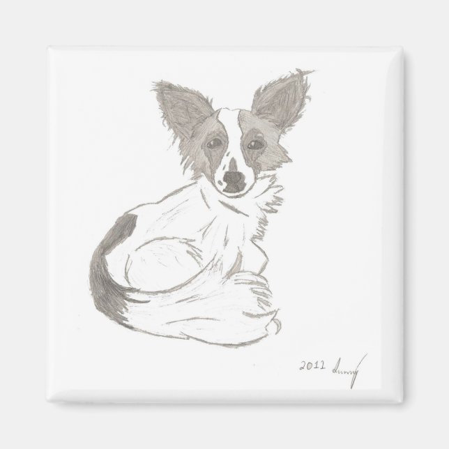 Papillon Sketch Magnet (Framsidan)
