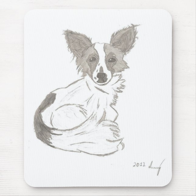 Papillon Sketch Mousepad Musmatta (Framsidan)