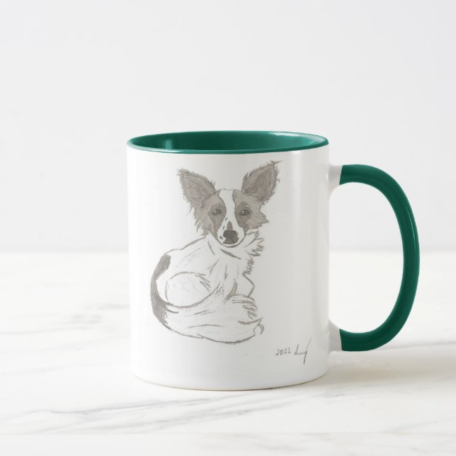 Papillon Sketch Mugg (Höger)