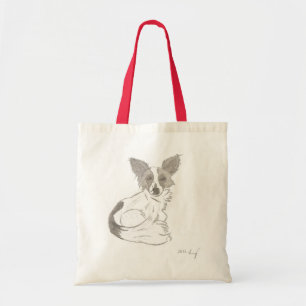 Papillon Sketch Tote Bag Tygkasse
