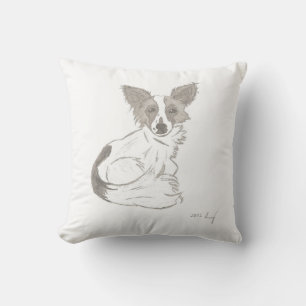 Papillon Skiss Kudde
