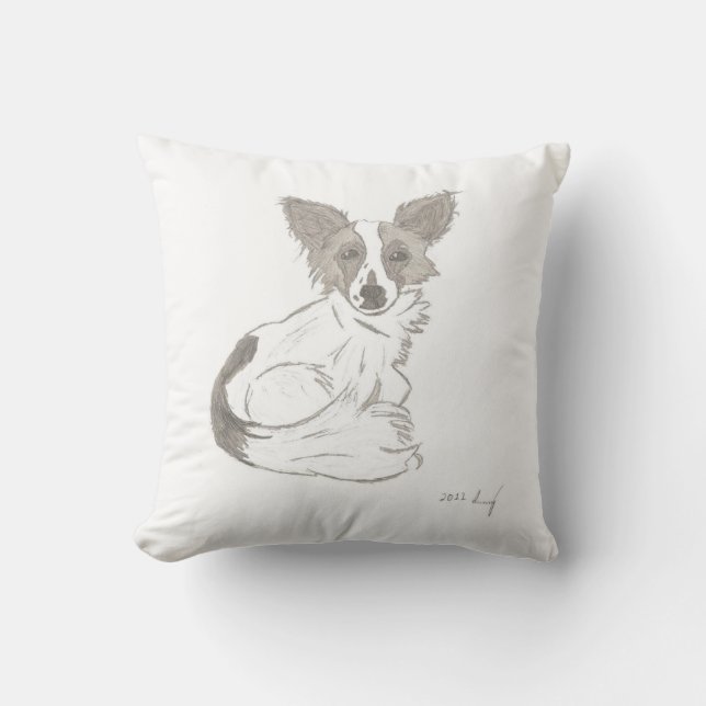 Papillon Skiss Kudde (Framsida)