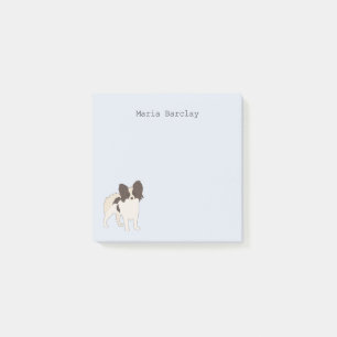 Papillon Tecknad hund Post-it Notes Block