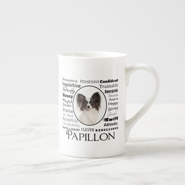 Papillon Traits Bone China Mugg Benporslin Mugg (Höger)
