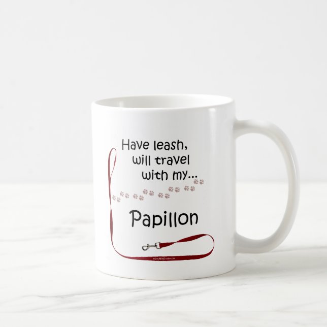 Papillon Travel Leash Kaffemugg (Höger)