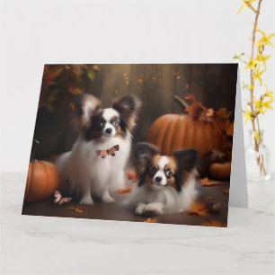 Papillon Valp Höstglädje Pumpa Kort