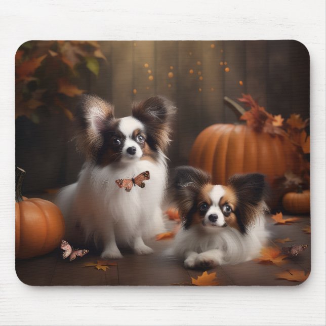 Papillon Valp Höstglädje Pumpa Musmatta (Framsidan)